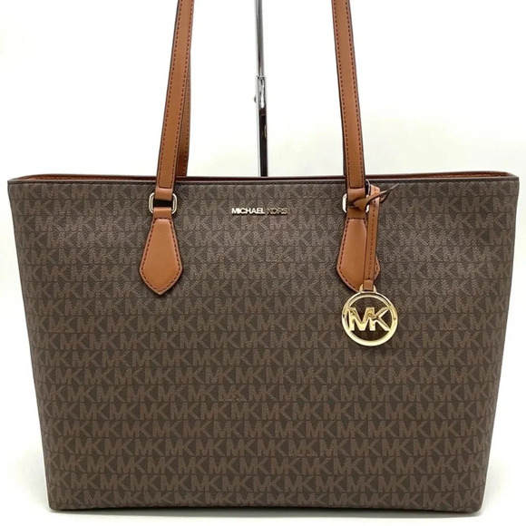 Michael Kors Bag Large Sheila Mf Tote Bag Brown/Gold - Picture 1 of 11